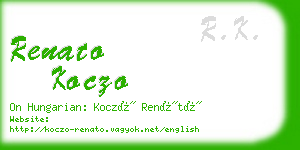 renato koczo business card